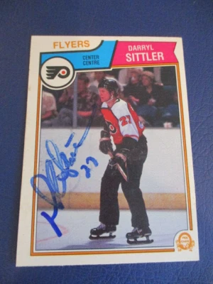 Tarjeta OPC #272 Philadelphia Flyers firmada por Darryl Sittler 1983-84 Foto 1 de 2