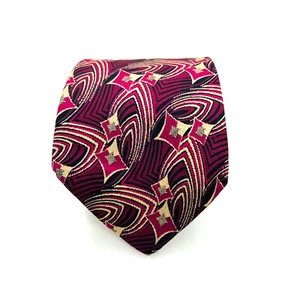 Fendi Roma Vintage Mens Silk Neck Tie Paisley Print Made in Italy Red 3.5" USA - Picture 1 of 7