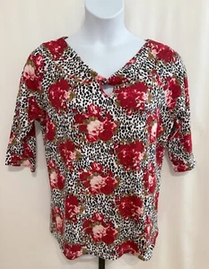Camicia donna Rafella Studio taglia 1X con stampa floreale. - Foto 1 di 7