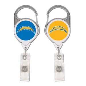 LOS ANGELES CHARGERS PREMIUM METAL RETRACTABLE ID BADGE HOLDER KEY CHAIN NEW ⚡ - Picture 1 of 1