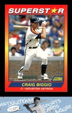 1992 Score 100 Superstars #52 Craig Biggio NEAR MINT OR BETTER