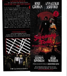 Sweeney Todd 4" x 9" Promo Flyer Josh Groban Annaleigh Ashford - Bild 1 von 1