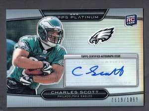 Charles Scott 2010 Topps Platinum Rookie Autograph Card #54