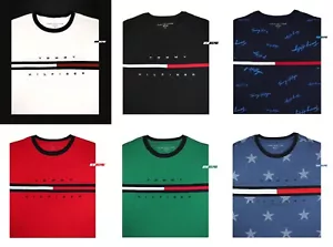 NWT TOMMY HILFIGER Men SS Crew Big Flag Logo T-Shirt Tee Regular Fit MSRP $39.99 - Picture 1 of 13