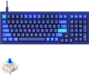 🔥 Clavier mécanique filaire Keychron Q5 Gateron G bleu interrupteur bleu bleu - bleu marine - Photo 1/11
