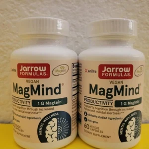 MagMind Jarrow Formula, 1-G Magtein Productivity 2 Packs 60 Caps Each 120 Total - Picture 1 of 2