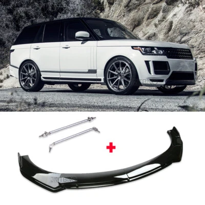 Alerón divisor de labios para parachoques delantero + varillas de puntal para Land Rover Range Rover Sport Foto 1 de 4