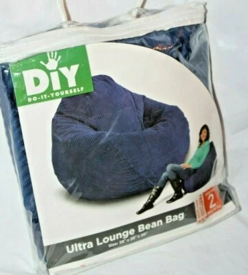  Hágalo usted mismo Adulto Ultra Salón Azul Cordón Bolsa de Frijoles Cubierta de Silla  Foto 1 de 2