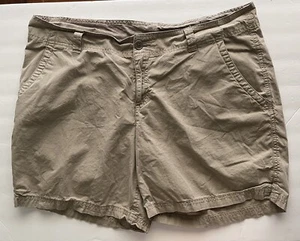 Columbia Shorts Damen 14 khaki beige leicht Gesäßtaschen vorne Baumwolle - Bild 1 von 8