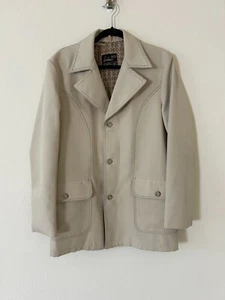 VTG Sears Roebuck Sportswear Men’s Size 40 Polyester Sportcoat/Jacket Beige - Picture 1 of 17
