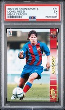 2004-05 PANINI SPORTS MEGA CRACKS LA LIGA LIONEL MESSI ROOKIE RC #71 PSA 5 EX