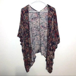 En Creme Kimono Open Cardigan Floral Print Size L - Bild 1 von 7