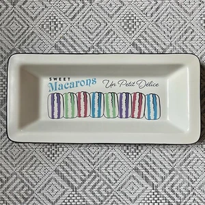 Disney Parks Epcot France Sweet Macarons Un Petit Delice Appetizer Tray Dish - Picture 1 of 5