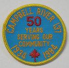 Campbell River 137 patch 3" RCL Légion royale canadienne 50 ans 1934-84 BC Canada