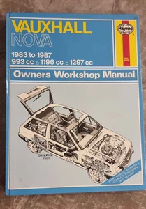 Haynes Vauxhall Nova 1983 1987 Owners Workshop Manual Book - Picture 1 of 4