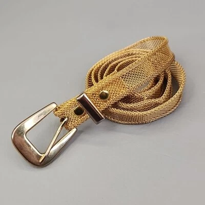 Сетчатый ремень винтажный золотистый глэм-рок 31,5-35,5 дюйма - Изображение 1 из 4