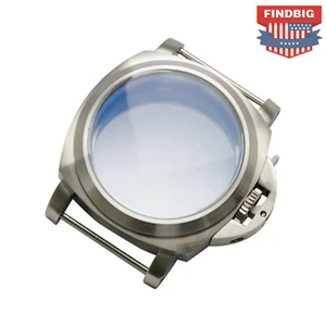 Estuche de reloj de acero inoxidable cepillado de 44 mm para movimiento ETA 6497 6498 Tianjin ST36 - Imagen 1 de 6