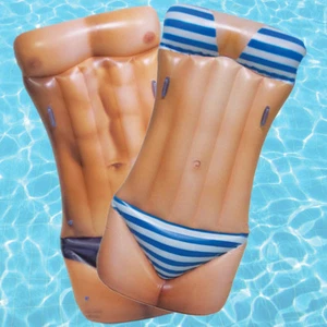 Paquete de 2 balsas flotadoras JETSUP 2 en 1 hombre/mujer piscina natación interior exterior playa juguete - Imagen 1 de 3