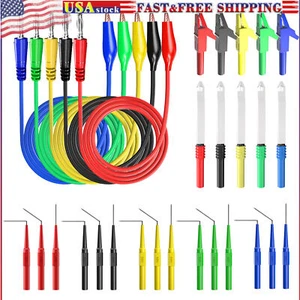 Kit de sonda trasera Peakelect 30 piezas enchufe banana a clip de cocodrilo de cobre automotriz - Imagen 1 de 6