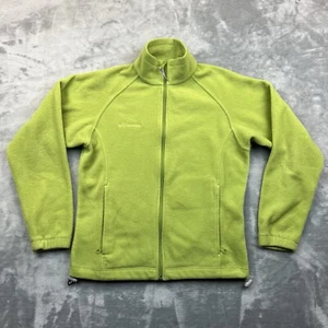 Columbia giacca pile donna taglia small verde lime full zip tasche cappotto - Foto 1 di 10