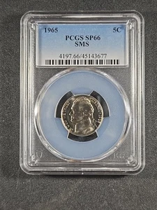 1965 U.S. Jefferson Nickel - Special Mint Set coin SMS - SP66 (PCGS) stk#3677 - Picture 1 of 6