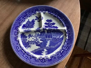 Vintage 3 Abschnitt Blue Willow Ideal Grillplatte Made in USA - Bild 1 von 5