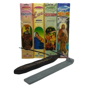 Räucherstäbchen Set mit Halter - Holz und Stein - Original Indisches Räucherset✅ - Bild 1 von 25