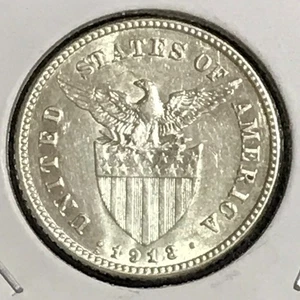 Philippines 20 Centavos KM 170 Prem AU/Unc 1918-S - Bild 1 von 2