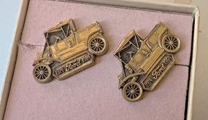 Vtg Figural Ford Cuff Links: 1914-1964 Ford 50th Anniversary;  Model “T” Emblem - Picture 1 of 3
