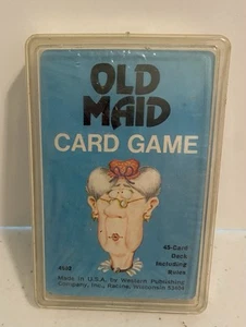 Set gioco di carte vintage Whitman Old Maid #4902 sigillato in fabbrica con custodia - Foto 1 di 5