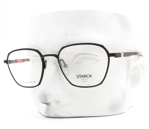 Starck Brille SH 2063T 0001 Brille Matt Schwarz Titan auf Rot 50mm ohne Etui - Bild 1 von 6