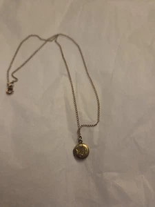 Vintage 10kt 1/20 Marked B.f. WI Very Small Locket 13 Inch Necklace - Picture 1 of 7