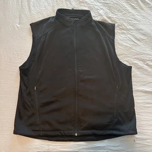 Footjoy Golf Vest Mens XL Full Zip Sleeveless Jacket Black Golfing Layer - Picture 1 of 6