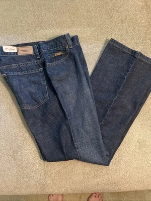 Eddie Bauer Women's Deep Indigo Blue Bootcut Cotton Wide Leg Jeans Size 8P NWT - Image 1 of 4