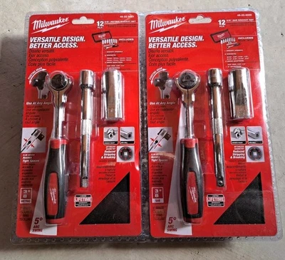 Milwaukee Tools 48-22-9000 + 48-22-9001 Metric And Standard 3/8" Socket Sets - Image 1 of 2