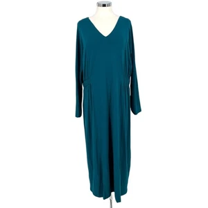 Gudrun Sjödén Maxikleid türkis Dolmanärmel Größe XL Bio-Baumwolle Modal - Bild 1 von 14