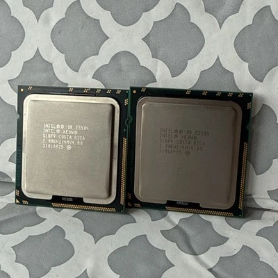 Pair (2 Included) Intel® Xeon® Processor E5504 CPU SLBF9 2.00 GHz 4M Cache Used  - Image 1 of 3
