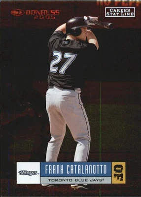 2005 Donruss Stat Line Career #367 Frank Catalanotto/296 - BB - Image 1 of 2