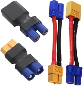 2Pair XT60 to EC3 Plug Female Male Adapter Connector for RC FPV Drone Car...  - Picture 1 of 5