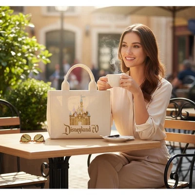 Bolso de Mano DISNEYLAND 70 Aniversario CASTILLO DE LA BELLEZA DURMIENTE TEJIDO METÁLICO - ¡¡NUEVO!!! Foto 1 de 4