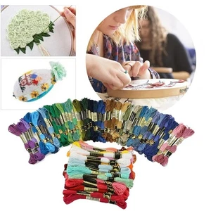 100 Multi Colors Cross Stitch Floss Cotton Thread Embroidery Sewing Skeins Lot . - Picture 1 of 10