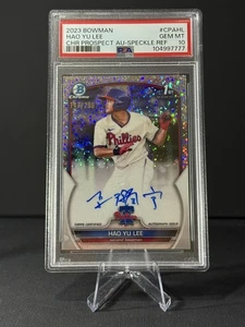 2023 Hao Yu Lee 1st Bowman Chrome Auto Speckle /299 PSA 10 Gem Mint - Picture 1 of 2