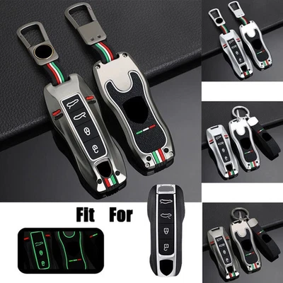 Zinc Alloy Silicone Car Key Cover Case For Porsche 911 Cayenne Panamera Taycan - Image 1 of 4
