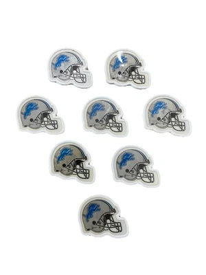 2014 Detroit Lions Topps Helmet Magnetz NFL Fridge Magnet 1.5” Set Of 8 PCs - Image 1 of 4