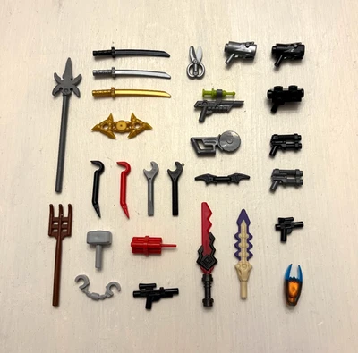 Lote de accesorios de minifiguras LEGO: espadas, blasters, herramientas, Ninjago - ¡Tú eliges! Foto 1 de 2