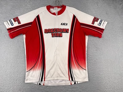 Camiseta deportiva de ciclismo Louis Garneau vintage para adulto extra grande roja blanca neumático de descuento Foto 1 de 4