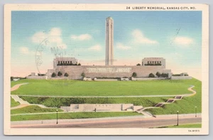 Leinen Postkarte Liberty Memorial Kansas City Missouri - Bild 1 von 2