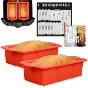 Air Fryer Silicone Loaf Pans for Baking, Non-Stick Bread Cake Pan, 8 inch Air... - Picture 1 of 6