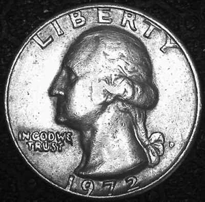 1972 D Washington Quarter, schöne Münze #1193 - Bild 1 von 2
