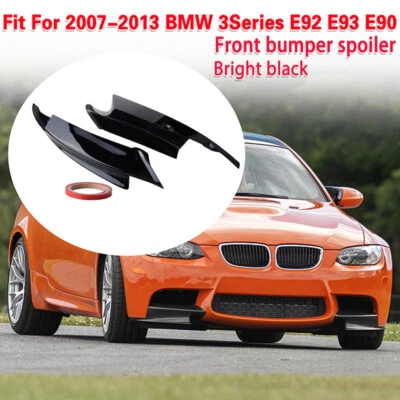 Глянцевый черный передний сплиттер бампер спойлер кромки для 2007-2013 BMW E90 E92 E93 M3 - Изображение 1 из 4